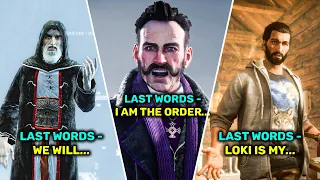 The last WORDS of Every main VILLAIN before their Death in Assassin's Creed Games (2007-2020)