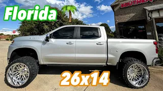BIG MISTAKE?!?! Lifted 2021 Chevy on 26x14 KG1 and Mcgaughys 7-9 | Drove from FLORIDA