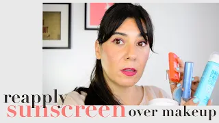 reapplying sunscreen over makeup