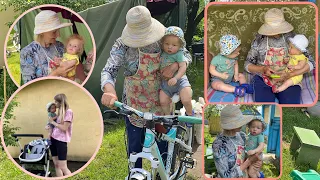 Vlog Лиам катается на велосипеде | Реборны с бабушкой