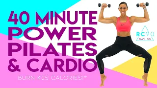 40 Minute Power Pilates and Cardio Workout 🔥Burn 425 Calories!* 🔥Sydney Cummings