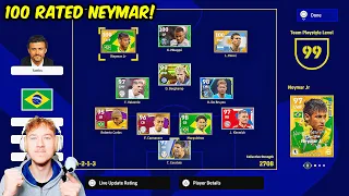 NEYMAR JR 100 RATED GAMEPLAY REVIEW 🔥 eFOOTBALL 2023