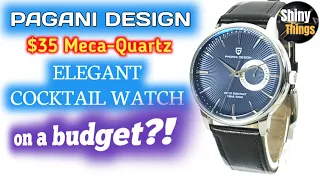 Elegant, Meca-Quartz, and on a BUDGET?! $35 Pagani Design PD 1654 Cocktail Time homage review