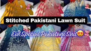 Readymade Pakistani Lawn Suit | Eid 2024 Latest Pakistani Suit | Original Pakistani Suits | Memsaab