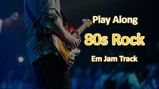 80s Rock Guitar Play Along Backing Track | Key Of Em