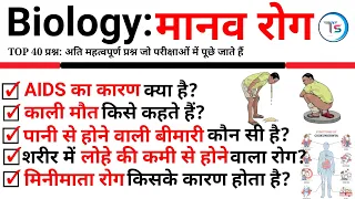 TOP 40 : Science Biology: मानव रोग से संबंधित अति महत्वपूर्ण प्रश्न || Topic Wise Science GK