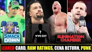 John Cena Smackdown RETURN, Roman SPEAKS Lesnar, CM Punk, Leaked Card, WWE EXIT, Raw Ratings