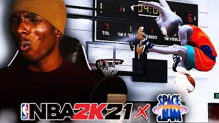 SPACE JAM 2 A NEW LEGACY 100 FOOT DUNK HACK JUMPING OVER THE BASKET In NBA 2K21