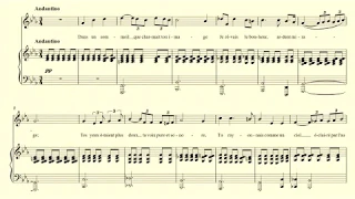 Après un rêve - Fauré – accompaniment and vocal line in C minor