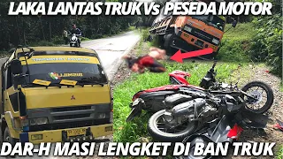 INNALILLAHI‼️NGERINYA❗DAR..4H DAN --KORB4N MASI BER CECERAN & LENGKET DI BAN TRUK TANGKI.