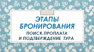 Этапы бронирования и подтверждения тура & Адвант Тревел