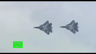 Имитация воздушного боя Су 57, МАКС 2017