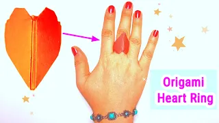 How to Make Paper Ring | Origami Heart Ring