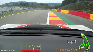 Circuit de Spa-Francorchamps 3:05.731 GT86