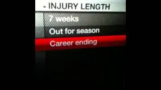 madden 11 career ending injury