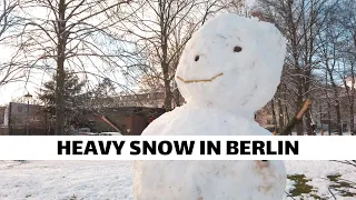 [4K] City Walk Berlin, Germany - Snow Berlin 2021 ASMR