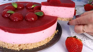 Recette du Cheesecake a la fraise sans cuisson  !!