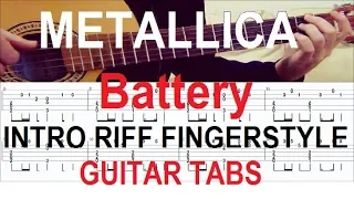 BATTERY - METALLICA - INTRO RIFF FINGERSTYLE GUITAR TABS