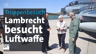 Truppenbesuch: Lambrecht beim Luftwaffengeschwader | BR24