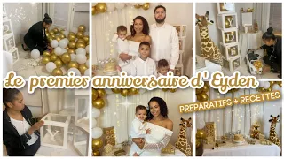 🎂 1ER ANNIVERSAIRE DE BÉBÉ EYDEN !! / DÉCORATION, RECETTES, IDÉES // THÈME BLANC ET DORÉ ✨🤍