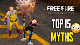 Top 15 Mythbusters in FREEFIRE Battleground | FREEFIRE Myths #262