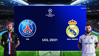 PES 2020 - PSG vs Real Madrid - UEFA Champions League UCL - Gameplay PC - Neymar vs Benzema