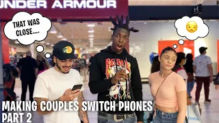 MAKING COUPLES SWITCH PHONES Loyalty Test 2 💔 Public Interview