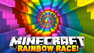 Minecraft 1v1 RAINBOW PARKOUR RACE! w/PrestonPlayz & Kenny