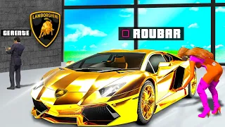 ROUBEI a LAMBORGHINI de OURO de $$1.000.000.000 DA CONCE$$IONÁRIA DO GTA 5!!