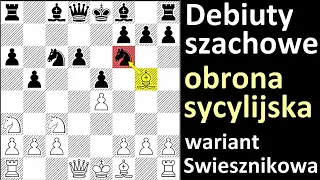 SZACHY 416# Debiuty szachowe, obrona sycylijska wariant Swiesznikowa G:f6, plany, sztuczki, pułapki