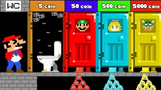 Toilet Prank:Team Mario Challenge Rich vs Poor Toilet in Maze Mayhem | Game Animation