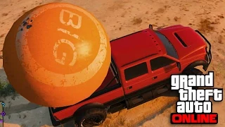 GTA 5: Moving the Big Orange Ball to Trevor's Airfield with the Sand King XL (GTA V Fun Moments)