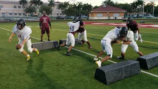 Football hitting drill