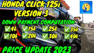 HONDA CLICK 125i V3 | 2023 MODEL | PRICE IN DIFFERENT DOWN PAYMENT 2023 UPDATED PRICE