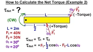 Physics 15  Torque Fundamentals (11 of 13) How to Calculate the Net Torque? Ex. 2