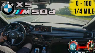 BMW X5 M50D F15 | 3.0tdi 381 hp | Drag Test 0-60 miles, 0-100 kmh, 1/4 miles