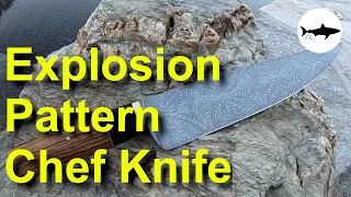 Forging an Explosion Pattern Damascus Chef Knife