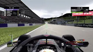 F1 2020 Gameplay Codemasters | Red Bull Ring - Austria | Max Verstappen vs Lewis Hamilton |