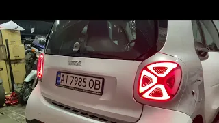 Установка новой светодиодной LED оптики и датчик света Smart Fortwo 453