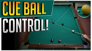 Control the Cue Ball! Full Table Runs Using Stun and Rolling Shots with Only Center Ball!