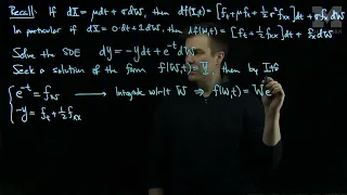 Solving an SDE with Ito's Formula