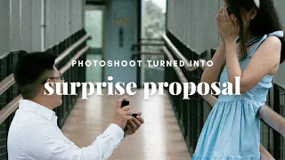 PHOTOSHOOT TURNED INTO SURPRISE PROPOSAL💍 #shorts #surpriseproposal #weddingproposal #proposal