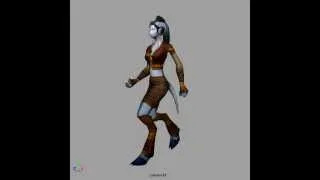 Draenei Walk Cycle (World of Warcraft 3d Animation Test)