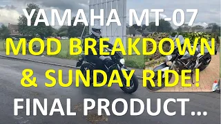 E10 - Yamaha MT-07/FZ-07 - Finally getting back on the beauty, MOD breakdown and Sunday ride...