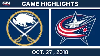 NHL Highlights | Sabres vs. Blue Jackets - Oct. 27, 2018