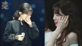 Lee Hi gets emotional during stage for the late Jonghyun + Taeyeon tears up in the audience at 'Gold