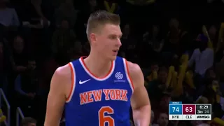 Kristaps Porzingis Destroys LeBron James and the Cleveland Cavaliers (32 Pts, 12 Rebs, 2 Blks)