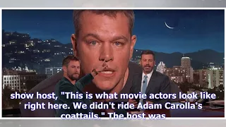 Matt damon crashes chris hemsworth's appearance on 'jimmy kimmel live!'