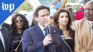 DeSantis interrupted at Jacksonville shooting vigil