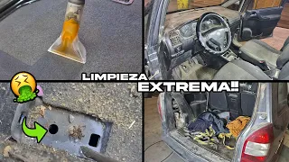 hacemos una LIMPIEZA EXTREMA a un COCHE muy ASQUEROSO🤮🤮